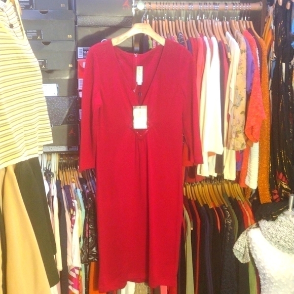 St John evening Dresses & Skirts - St John Evening Dress Wildfire Size 10 NWT